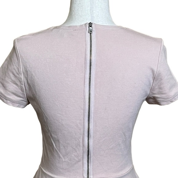 BCBGMaxAzria Harlem Seamed Waist Peplum Top. Bare Pink. Size S #1179 - Picture 3 of 7
